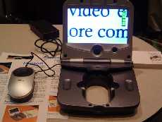 Portable mouse/LCD video magnifier with mouse outside case