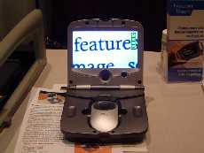 Portable mouse/LCD video magnifier with mouse in case