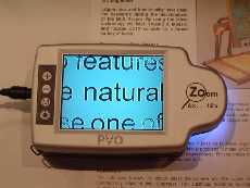 PVO portable video magnifier with variable magnification from LVI
