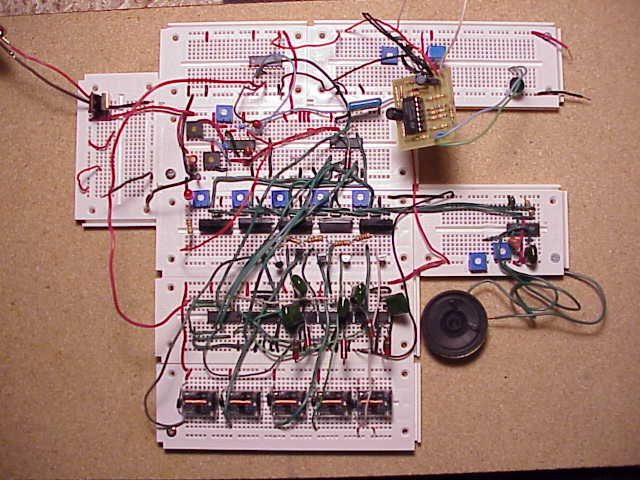 Image of Audio Scanner circuit on bread board