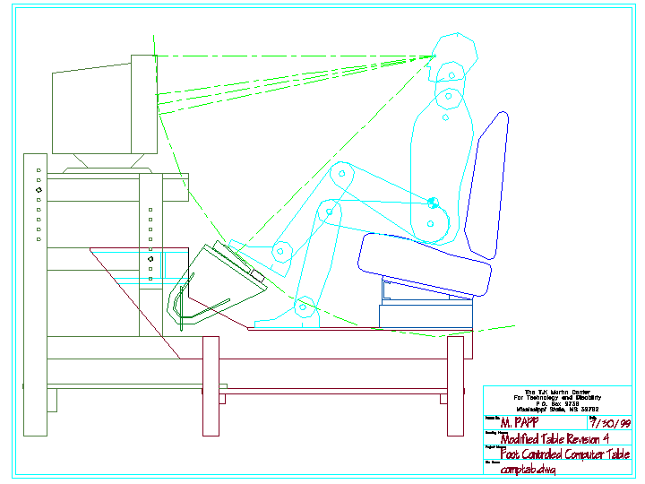 Forth revision in modification design of existing computer table