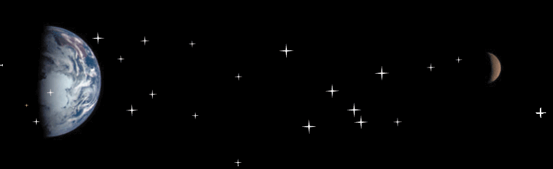 Earth, Moon, and Stars Title Background Image
